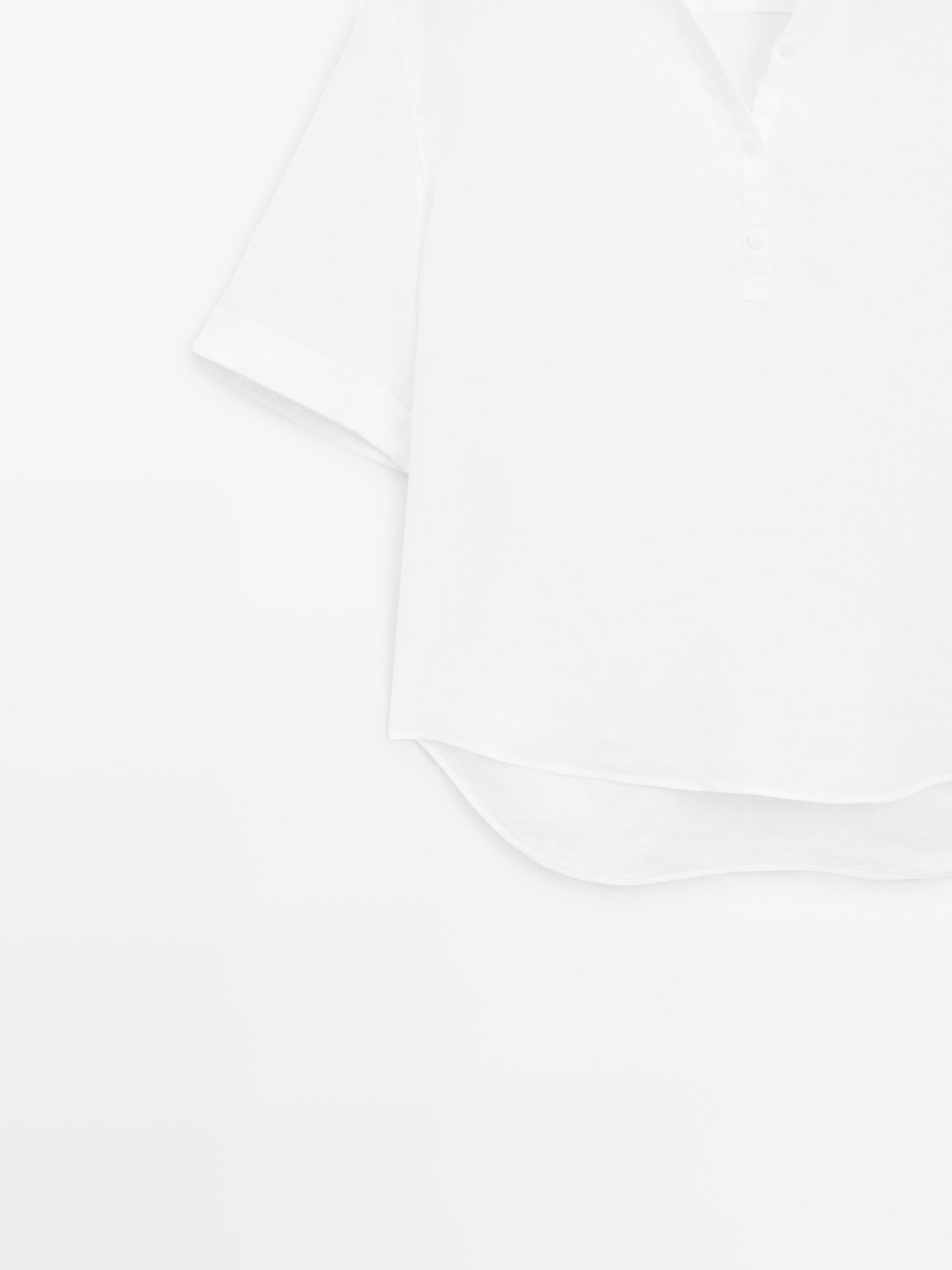 Polo manches courtes lin